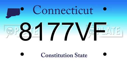 8177VF Connecticut License Plate