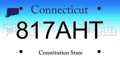 817AHT Connecticut License Plate