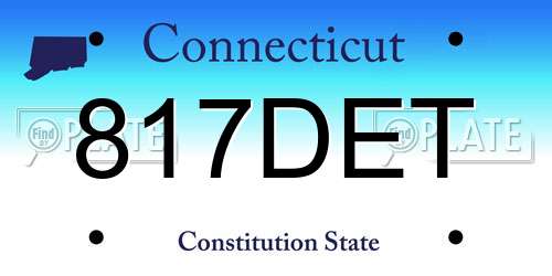 817DET Connecticut License Plate