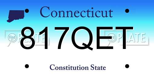 817QET Connecticut License Plate
