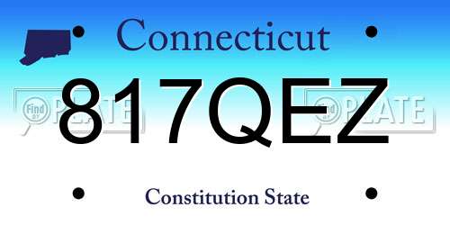 817QEZ Connecticut License Plate