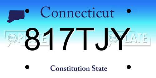 817TJY Connecticut License Plate
