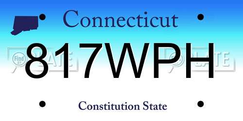 817WPH Connecticut License Plate