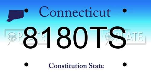 8180TS Connecticut License Plate