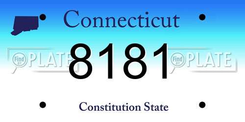 8181 Connecticut License Plate