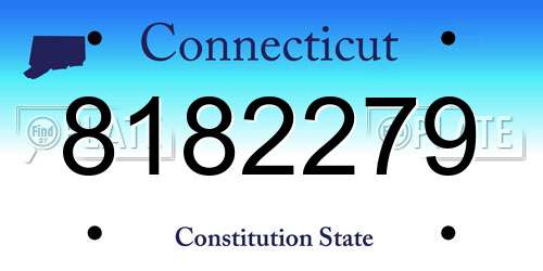 8182279 Connecticut License Plate