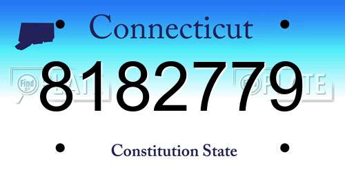 8182779 Connecticut License Plate