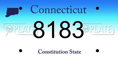 8183 Connecticut License Plate