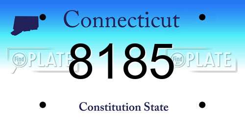 8185 Connecticut License Plate