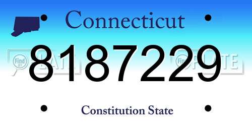 8187229 Connecticut License Plate