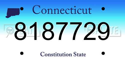8187729 Connecticut License Plate