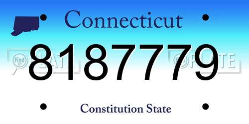 8187779 Connecticut License Plate