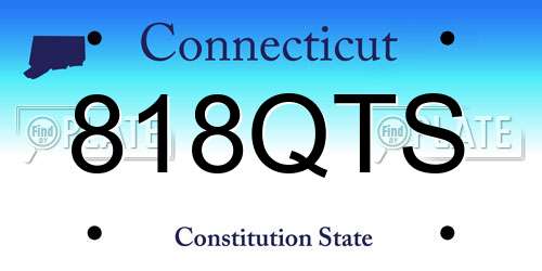 818QTS Connecticut License Plate