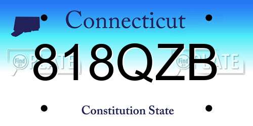 818QZB Connecticut License Plate