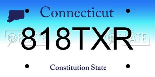 818TXR Connecticut License Plate