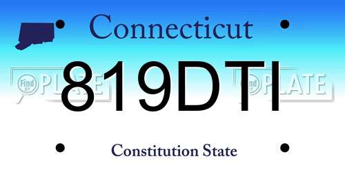 819DTI Connecticut License Plate
