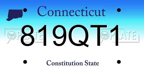 819QT1 Connecticut License Plate
