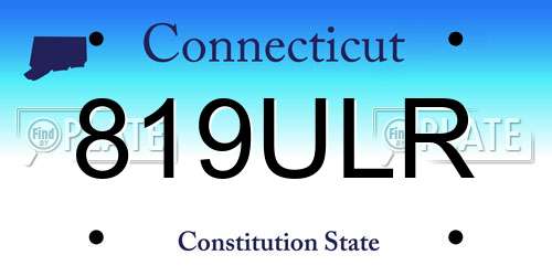 819ULR Connecticut License Plate