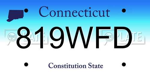 819WFD Connecticut License Plate