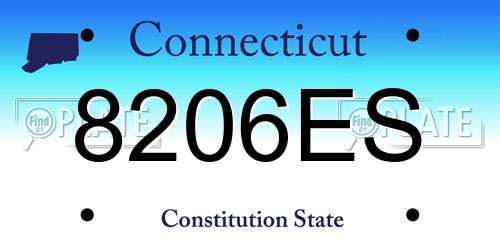 8206ES Connecticut License Plate