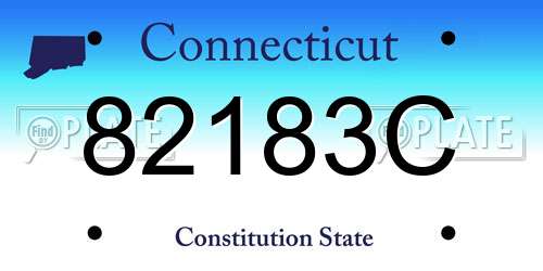 82183C Connecticut License Plate