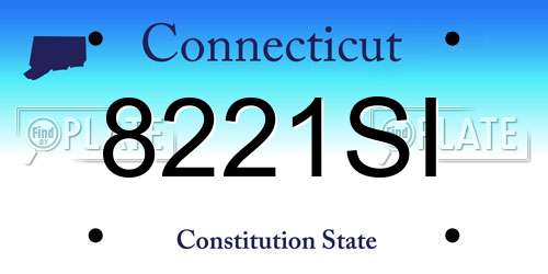 8221SI Connecticut License Plate