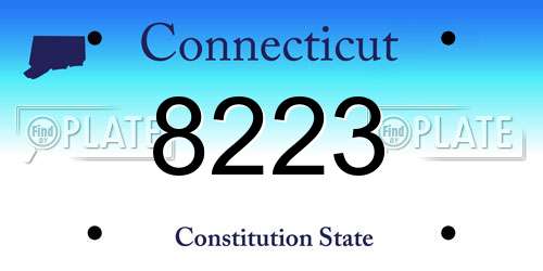 8223 Connecticut License Plate