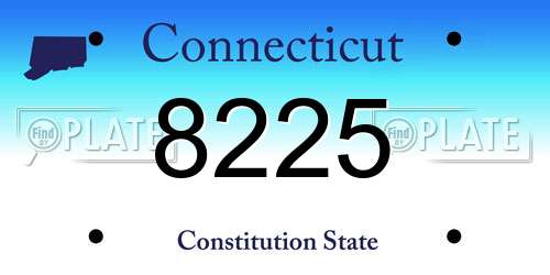 8225 Connecticut License Plate