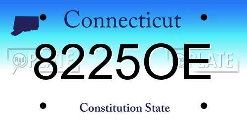 8225OE Connecticut License Plate