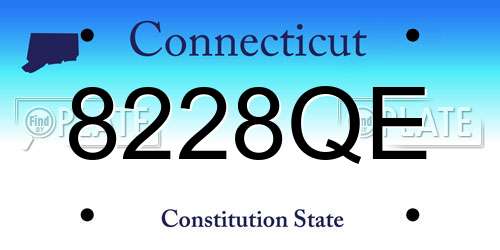 8228QE Connecticut License Plate