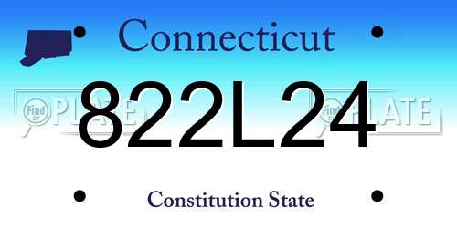 822L24 Connecticut License Plate