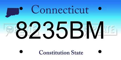 8235BM Connecticut License Plate