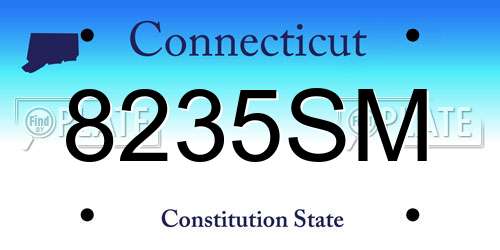 8235SM Connecticut License Plate