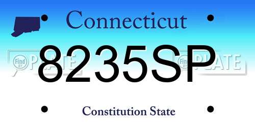 8235SP Connecticut License Plate