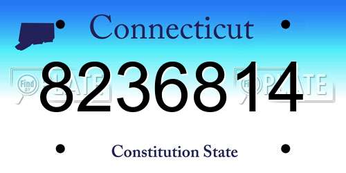 8236814 Connecticut License Plate