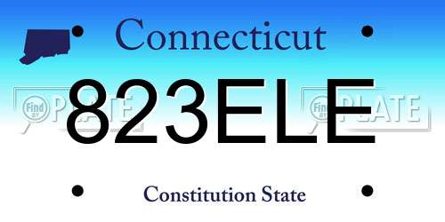 823ELE Connecticut License Plate