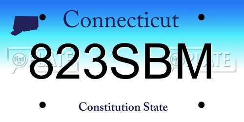 823SBM Connecticut License Plate