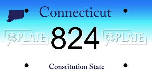 824 Connecticut License Plate
