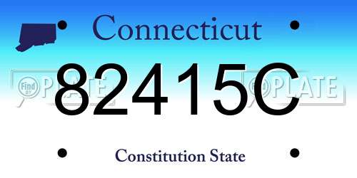 82415C Connecticut License Plate