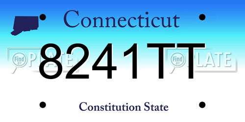 8241TT Connecticut License Plate