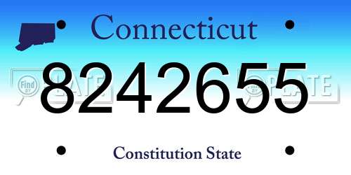 8242655 Connecticut License Plate
