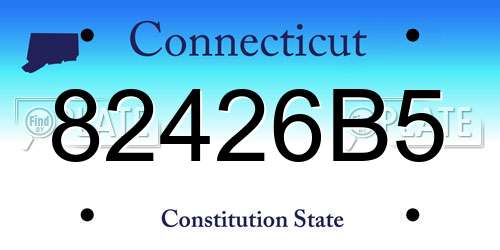 82426B5 Connecticut License Plate