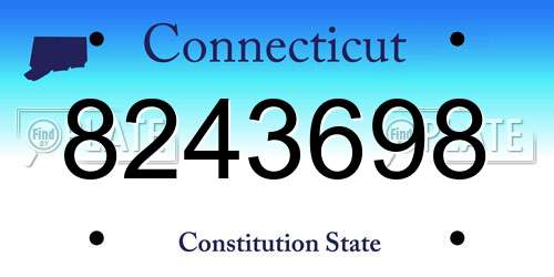 8243698 Connecticut License Plate