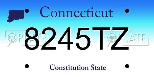 8245TZ Connecticut License Plate