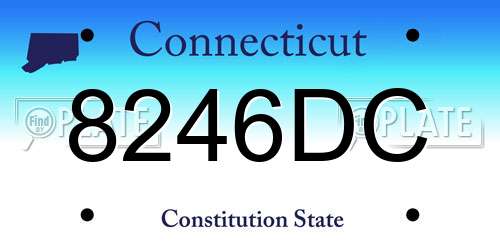 8246DC Connecticut License Plate