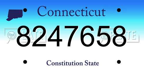 8247658 Connecticut License Plate