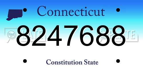 8247688 Connecticut License Plate