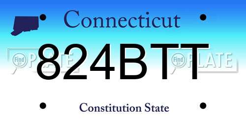 824BTT Connecticut License Plate