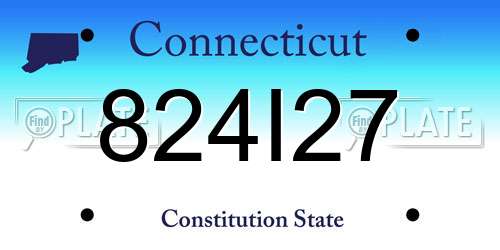 824I27 Connecticut License Plate