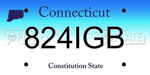 824IGB Connecticut License Plate